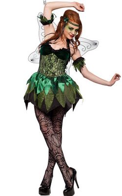 F1473 Sexy Green Absinthe Fairy Gothic Costume